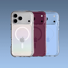 Чехол-накладка VLP Bubble Case для iPhone 18 Pro Max, силикон, голубой - 3