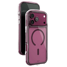 Чехол-накладка VLP Bubble Case для iPhone 18 Pro Max, силикон, темная вишня - 1