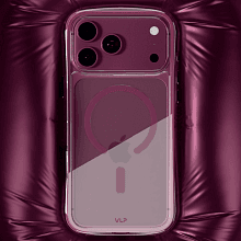 Чехол-накладка VLP Bubble Case для iPhone 18 Pro Max, силикон, темная вишня - 3