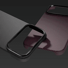 Чехол-накладка VLP Kevlar Case для iPhone 18 Pro Max, кевлар, черный - 3