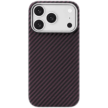 Чехол-накладка uBear Supreme Case для iPhone 18 Pro, кевлар, бургунди - 0