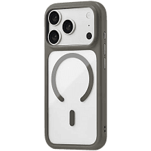 Чехол-накладка uBear Shade Case для iPhone 18 Pro, поликарбонат/полиуретан, серый - 1
