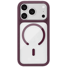 Чехол-накладка uBear Shade Case для iPhone 18 Pro, поликарбонат/полиуретан, бордовый - 0