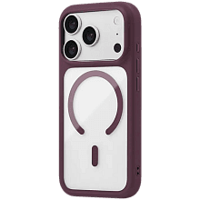 Чехол-накладка uBear Shade Case для iPhone 18 Pro, поликарбонат/полиуретан, бордовый - 1
