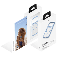 Чехол-накладка uBear Shade Case для iPhone 18 Pro, поликарбонат/полиуретан, голубой - 2