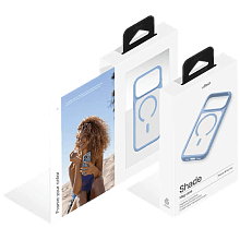 Чехол-накладка uBear Shade Case для iPhone 18 Pro Max, поликарбонат/полиуретан, голубой - 2